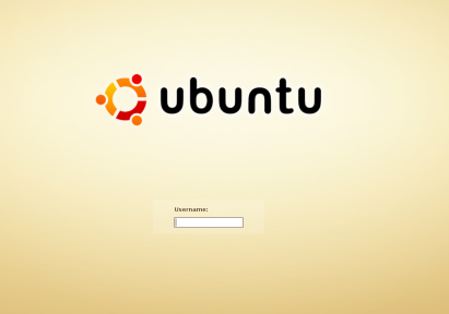 Ubuntu login screen (sample)